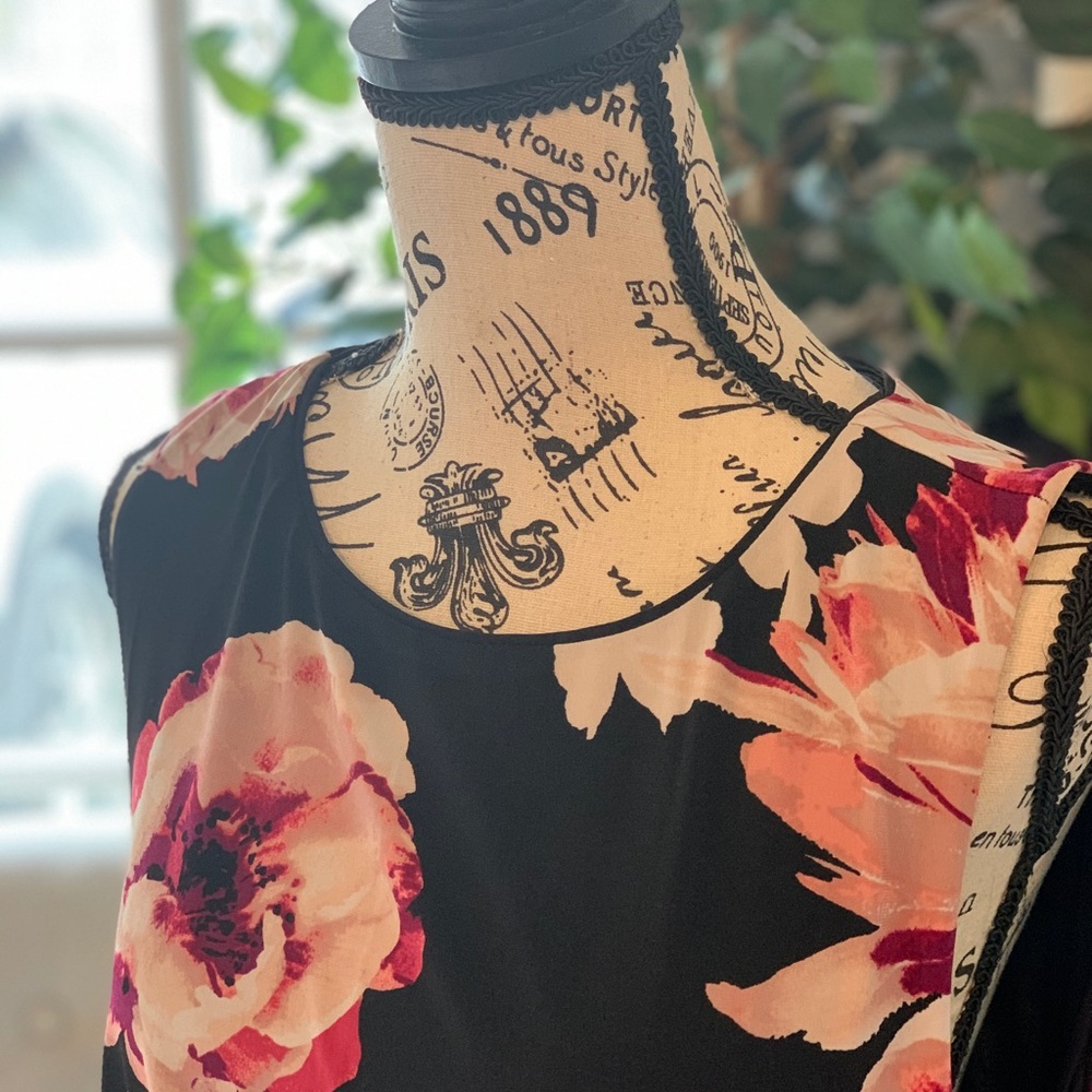 WHBM NWT Floral Stretch Cinched Dress XLP